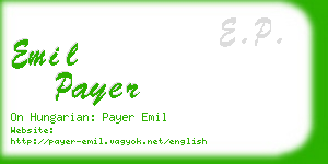 emil payer business card